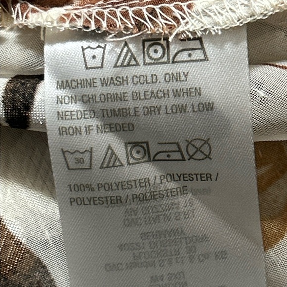 Susan Graver Petite Sheer Floral Woven Clip Dot Button Front Tunic XLP - Picture 13 of 15